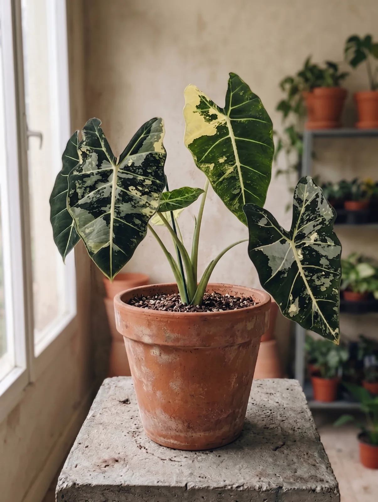 Alocasia Frydek Variegata