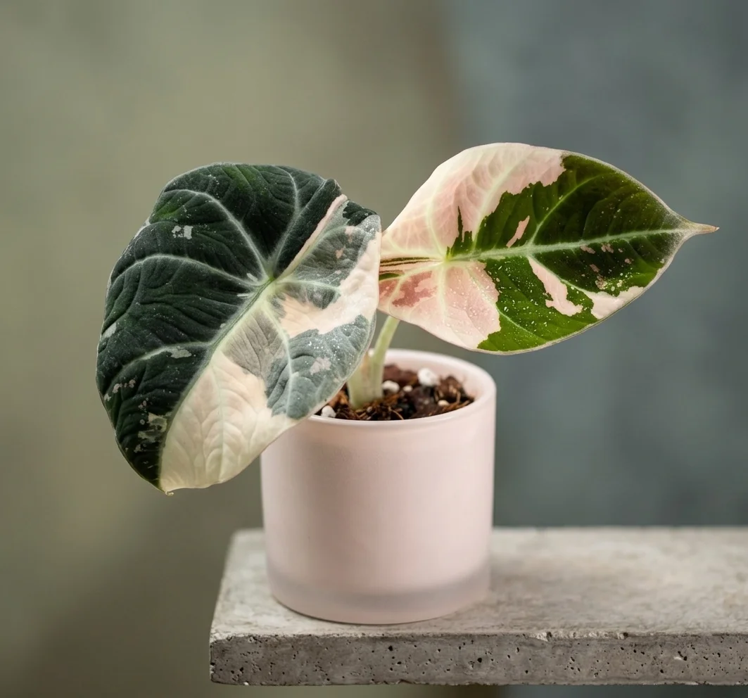 Alocasia Black Velvet Pink Albo